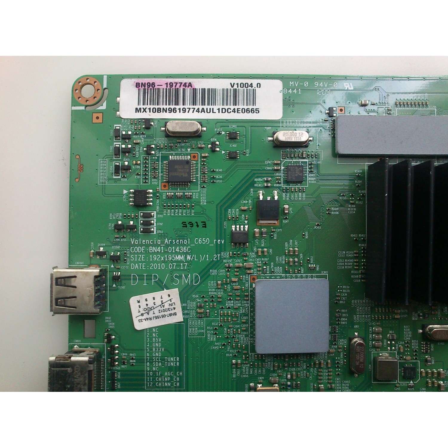 MAIN PARA TV SAMSUNG ORIGINAL / NUMERO DE PARTE BN96-19774A / BN97-05155J / BN41-01436C / BN9619774A / PARTE SUSTITUTA BN94-04228A / BN96-19438A / PANEL V400H1-LHA REV.C1 / MODELO LN40D630M3FXZA / LN40D630M3FXZA SN02 - Imagen 2